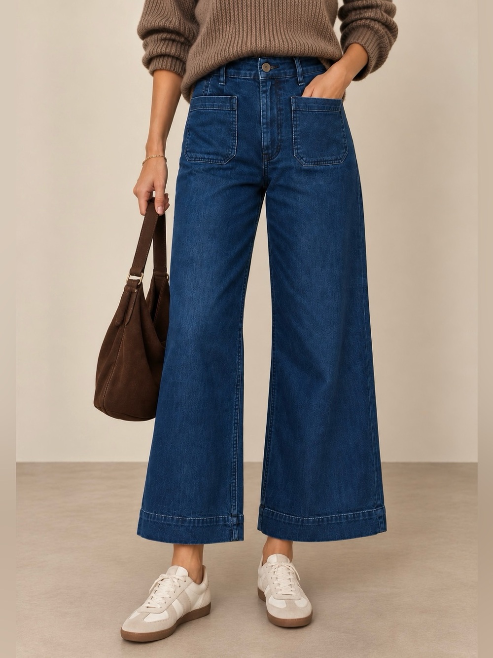Maeve Anthropologie The Colette High-Rise Cropped Wide-Leg Jeans - Size 28